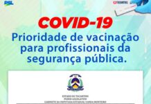 Deputada Vanda Monteiro solicita prioridade de vacinação para profissionais da segurança pública
